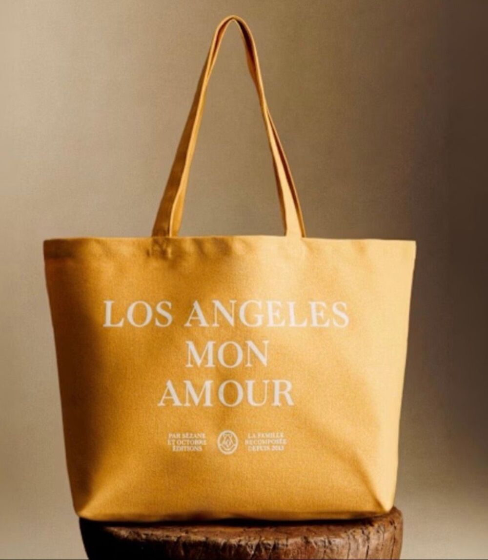 Sézane Los Angeles Mon Amour Tote Bag | Yellow Gold